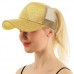 NEW Breathable cool High Bun Ponytail Adjustable Mesh Trucker Baseball Cap Hat  eb-31097408