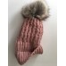 Assorted Colors Winter Warm Fleece Lining Ski Knit Faux Fur Ball  Girl Hats  eb-38879487