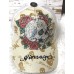 White Mesh Glitter Rhinestone Tattoo Style Skull Baseball Trucker Hat NWT  eb-99134065