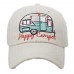 "HAPPY CAMPER" Embroidered  Vintage Style Ball Cap with Washedlook  eb-89648563