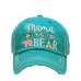 Adjustable Mama Bear Aztec Arrow Tepee Western Cap Hat Black Pink Turquoise Blue  eb-74214436