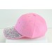 BLING WOMEN PINK BALL CAP WITH RHINESTONE RIM & RANDOM STONES ON HAT  eb-79966492