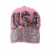  Fully Studded Rhinestone USA Adjustable Cotton Baseball Cap Hat  eb-53883236